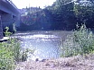 Arranjant pescant a Sota el Pont de la Gleva el Juny de 2007